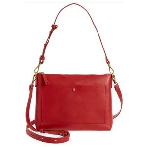 Madewell Transport Shoulder Crossbody Bag Pomegranate Seed